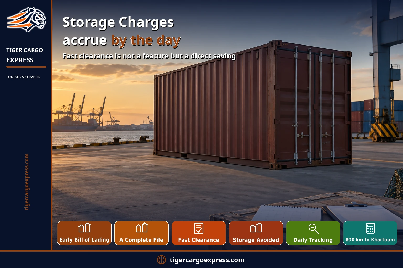 Storage charges accrue daily at Port Sudan
