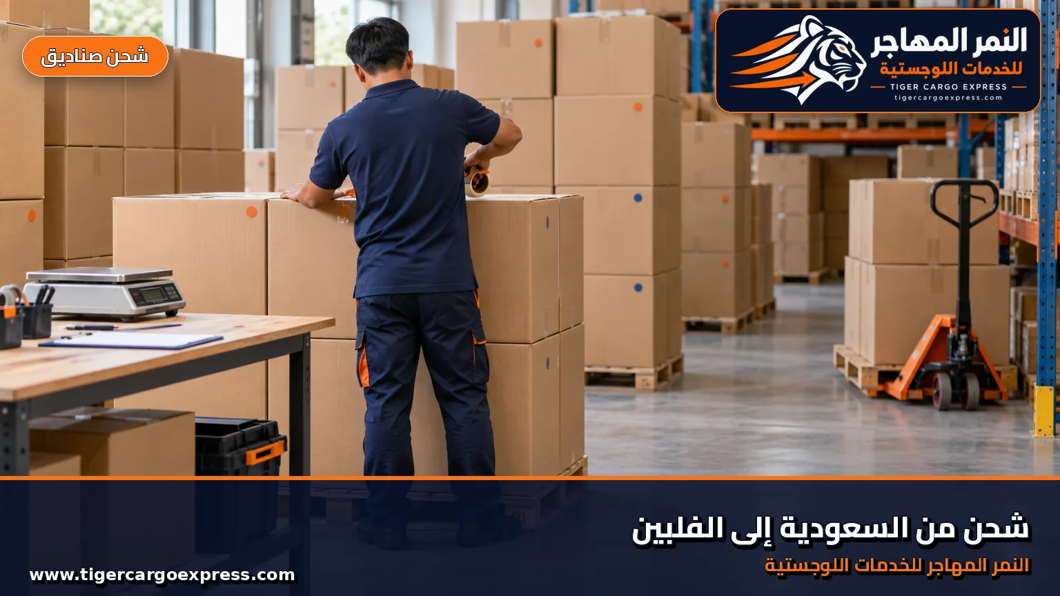 شحن صناديق البالِكبايان من السعودية إلى الفلبين وتغليف وترقيم الصناديق