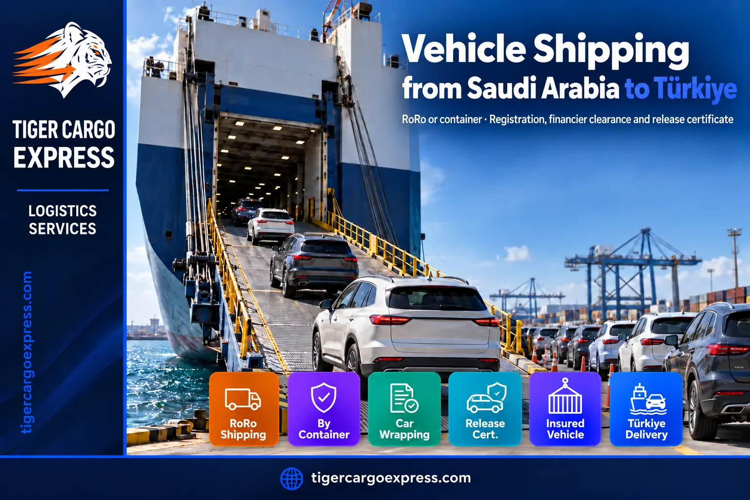 Car shipping from Saudi Arabia to Türkiye by RoRo