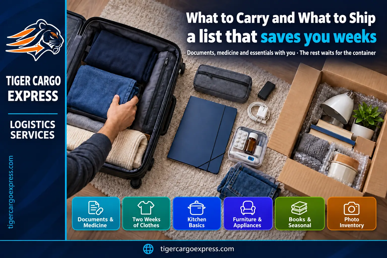 What to carry and what to ship — a list that saves you weeks