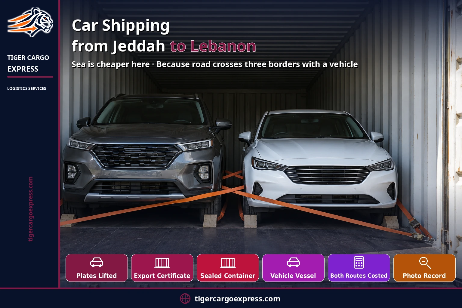 Car shipping from Jeddah to Lebanon — sea is cheaper here