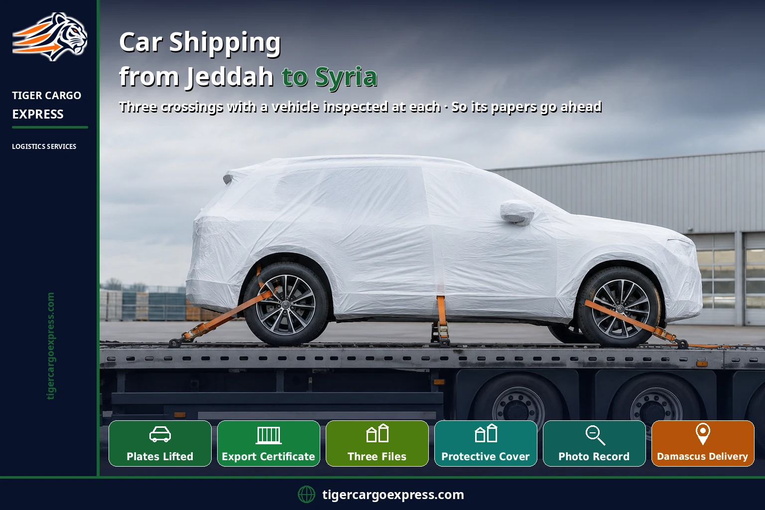 Car shipping from Jeddah to Syria — three crossings with one vehicle