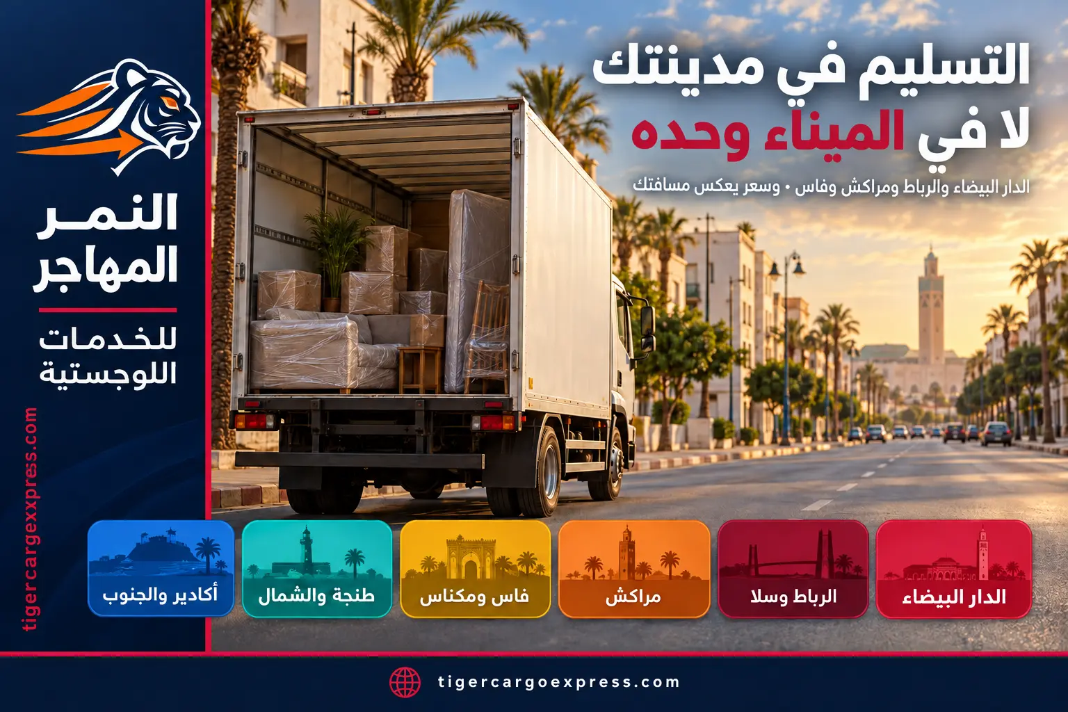 التسليم في مدينتك المغربية لا في الميناء وحده