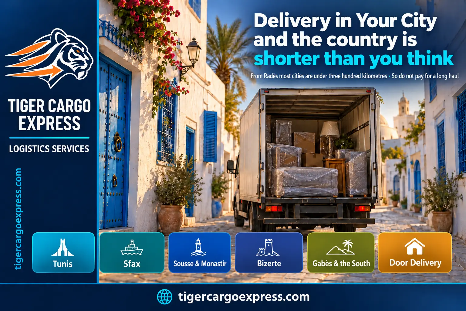 Delivery across Tunisian cities — the country is shorter than you think