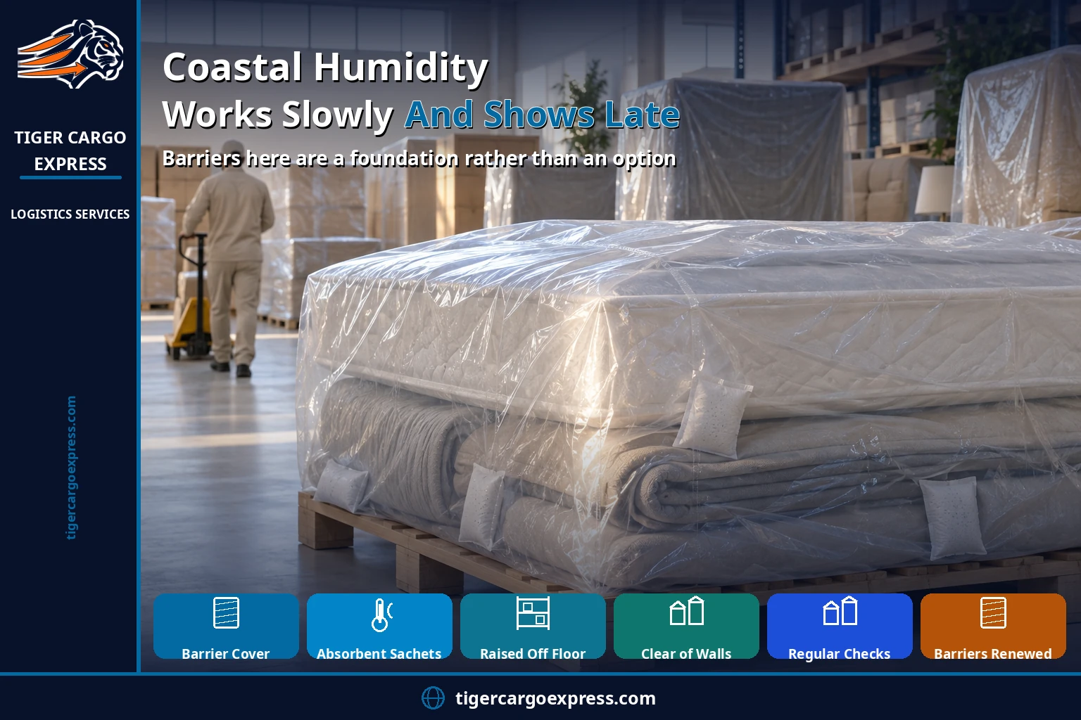 Coastal humidity works slowly and shows late