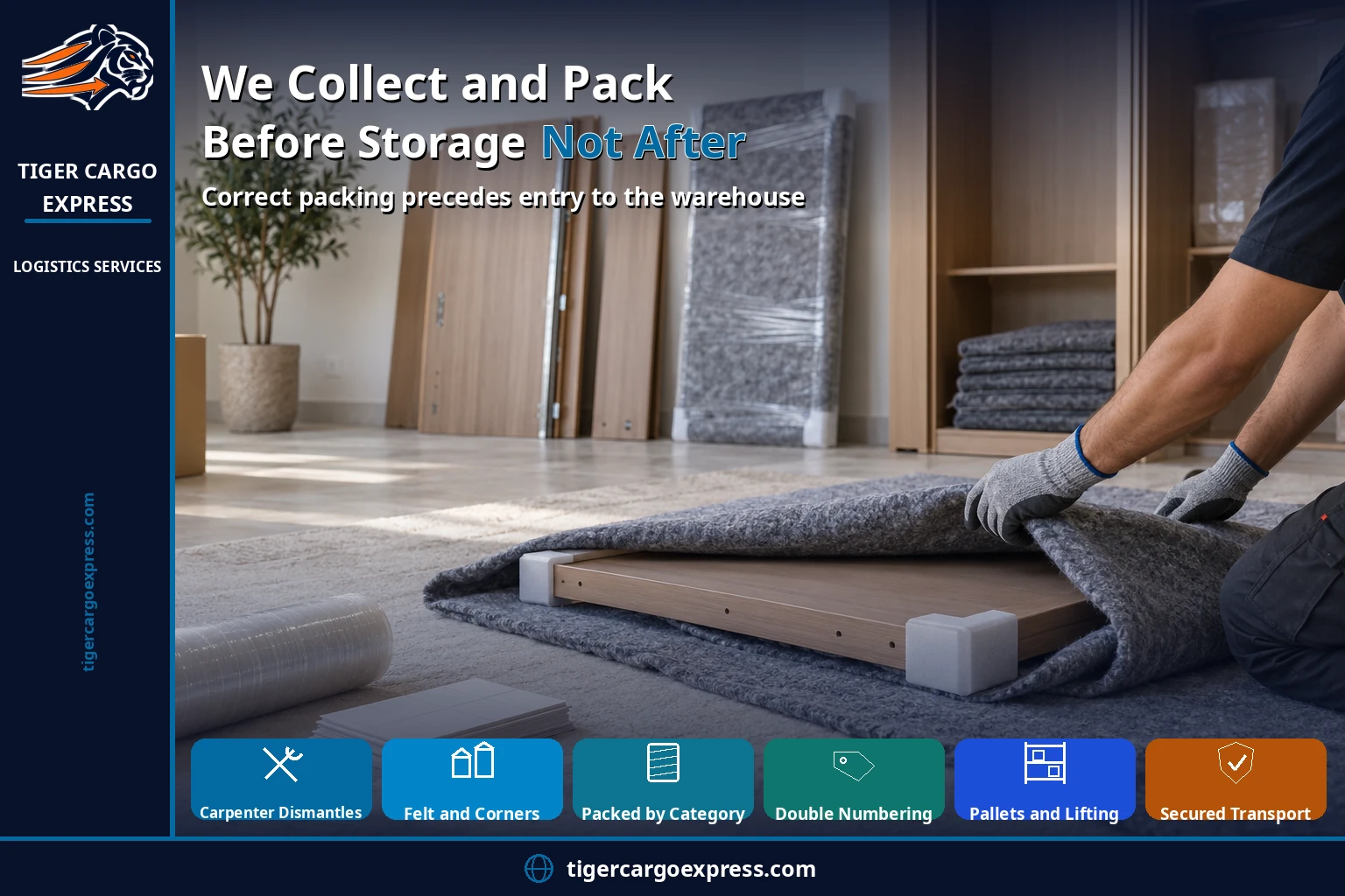 We collect and pack before storage rather than after