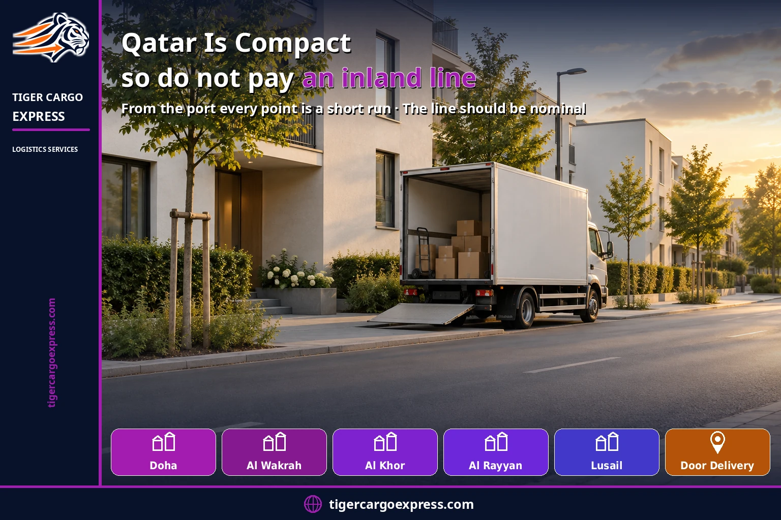 Qatar is a compact country — so do not pay a large inland transport line