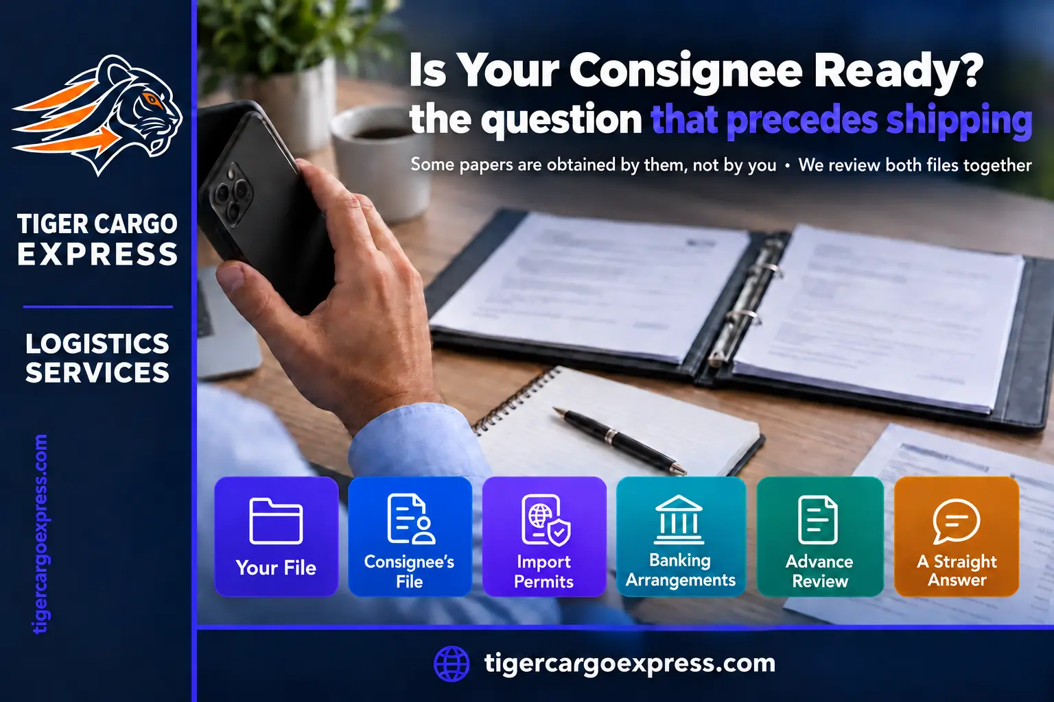 Algerian consignee readiness — some papers are obtained by them rather than by you