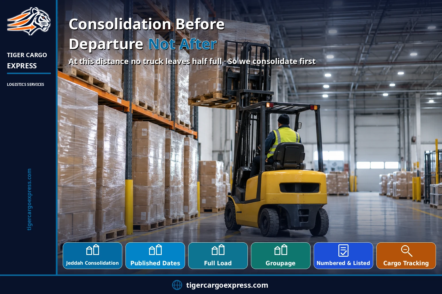Consolidation before departure rather than after when shipping from Jeddah to Kuwait