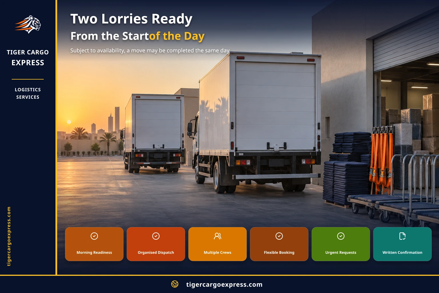 Two lorries ready from the start of the day