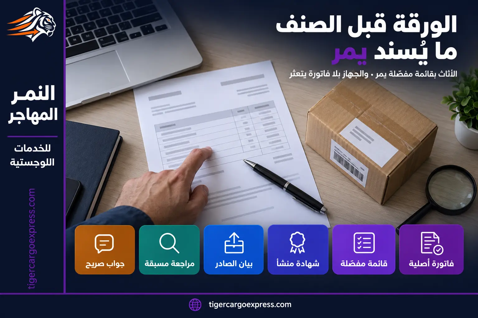 الورقة قبل الصنف — لماذا يمر الأثاث ويتعثر الجهاز في الشحن إلى العراق