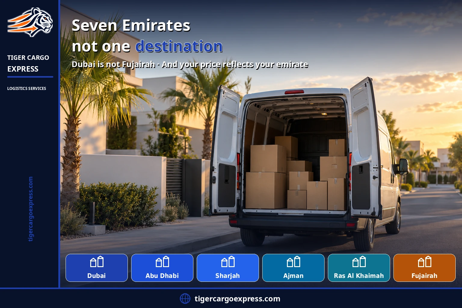 Seven emirates, not one destination — and your price reflects your emirate