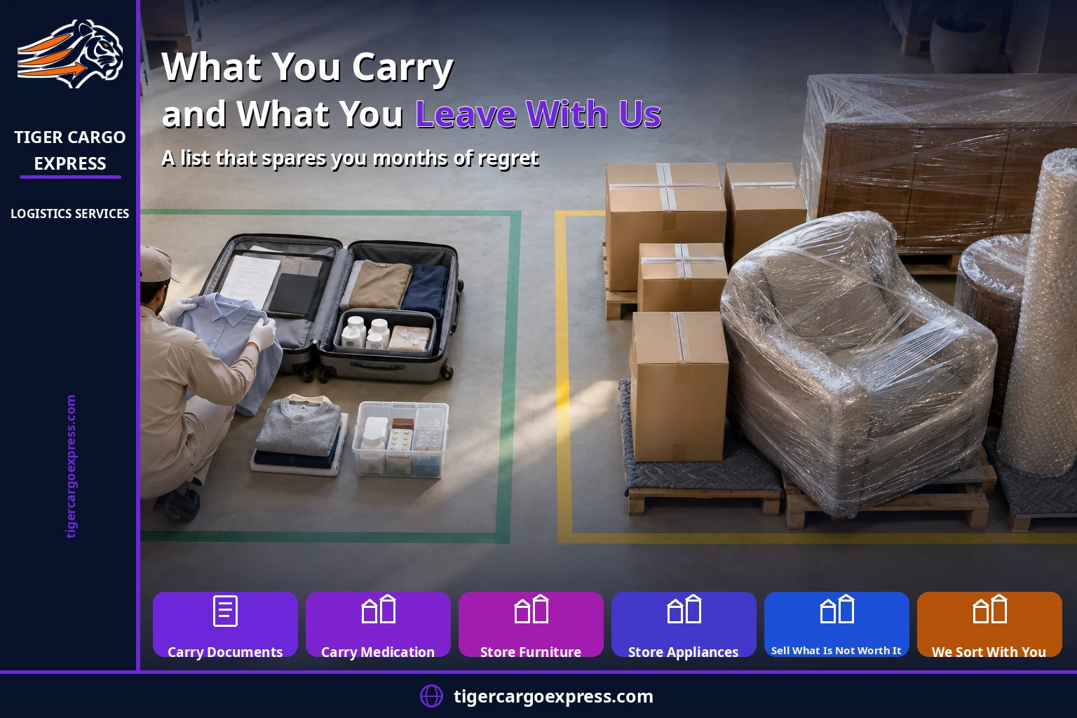 What you carry and what you leave with us
