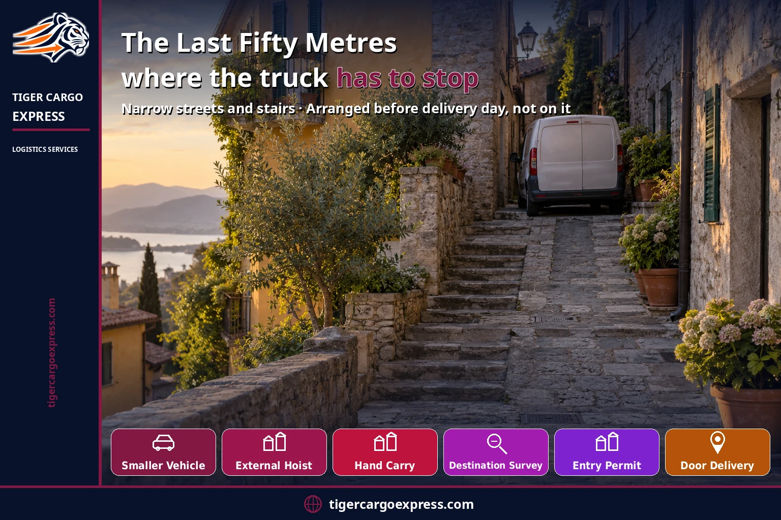 The last fifty metres — where the truck has to stop in Lebanon