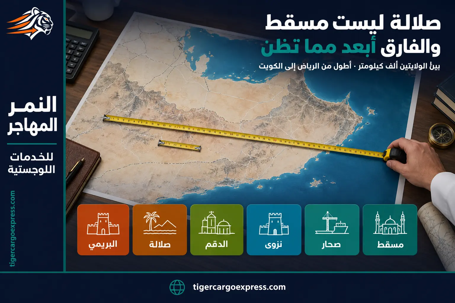 المسافة بين مسقط وصلالة — لماذا لا تُسعَّر عُمان برقم واحد