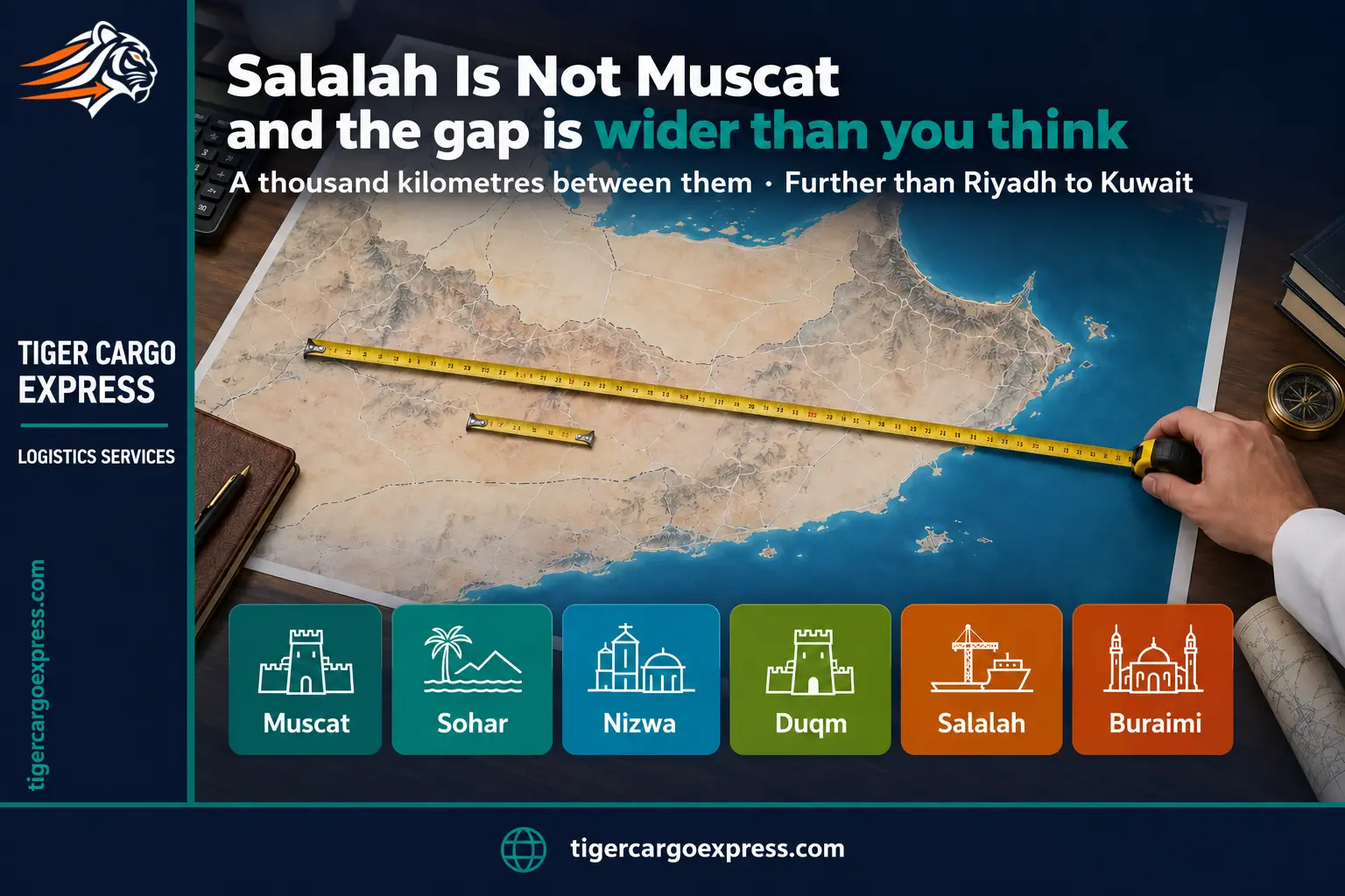 The distance between Muscat and Salalah — why Oman is not priced at a single figure