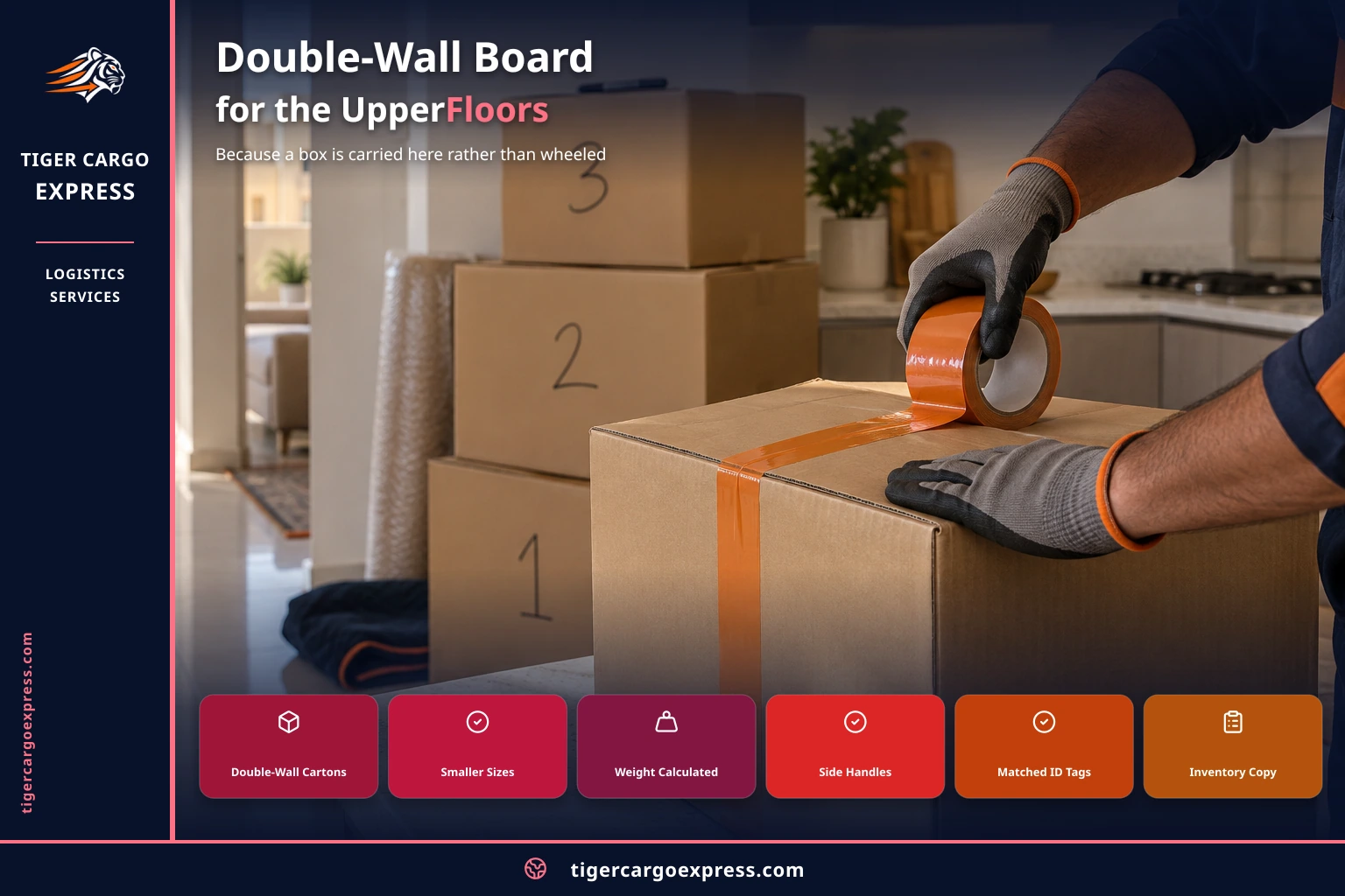 Double-wall board for the upper floors