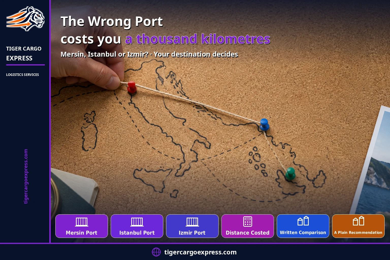 The wrong port costs you a thousand kilometres when shipping to Türkiye