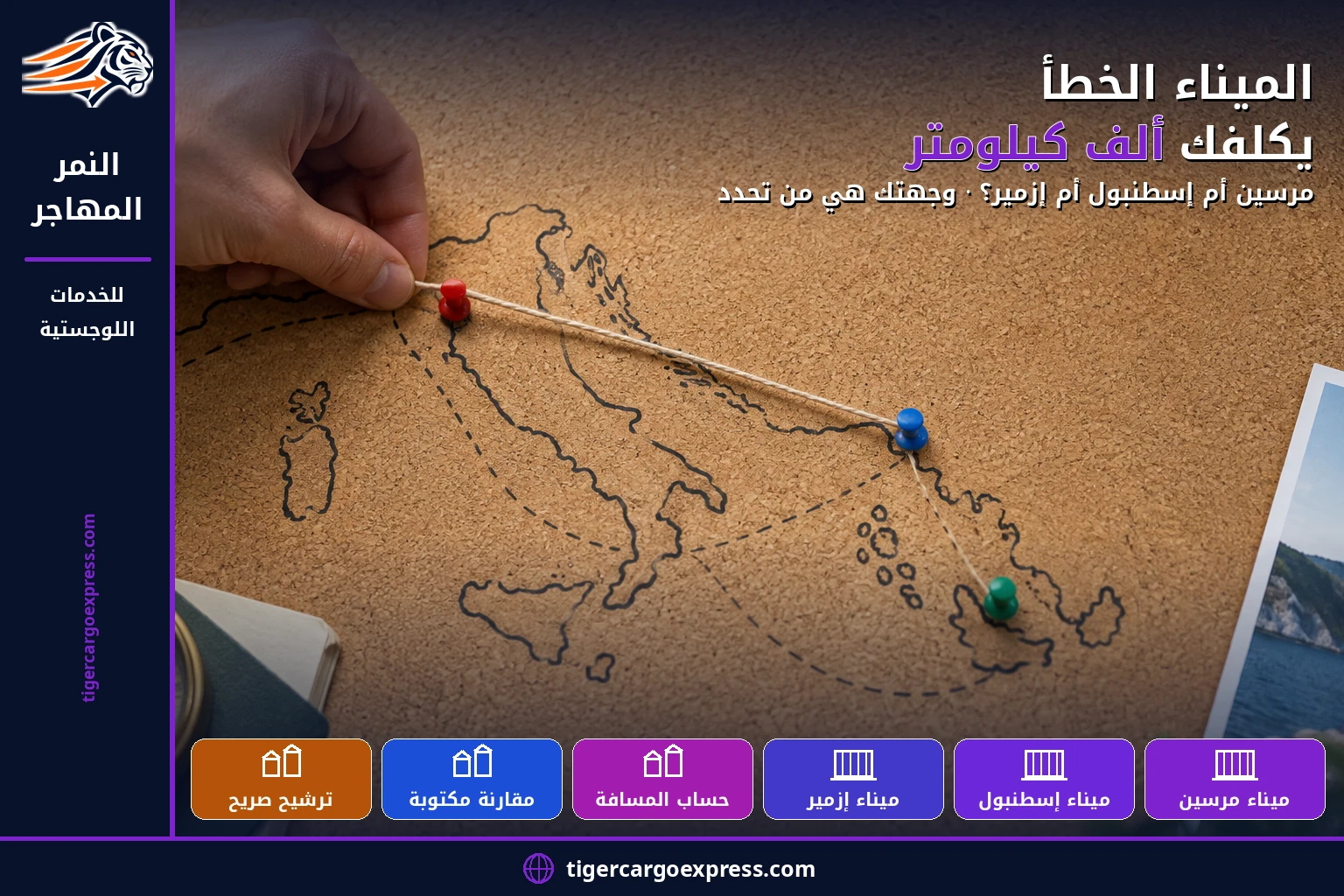 الميناء الخطأ يكلفك ألف كيلومتر في الشحن إلى تركيا