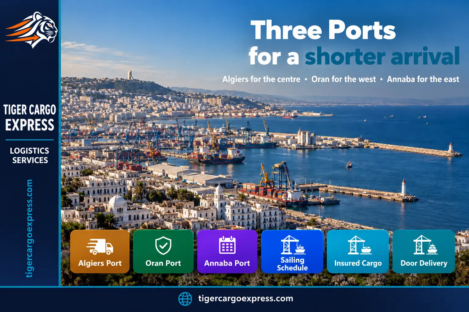 Sea freight from Saudi Arabia to Algeria via the ports of Algiers, Oran and Annaba
