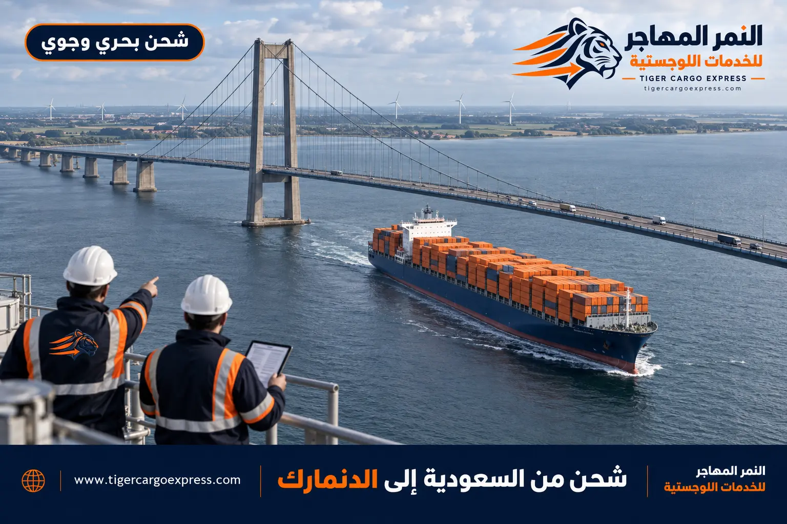 المسار البحري من السعودية إلى الدنمارك عبر السويس وبحر الشمال والمضائق