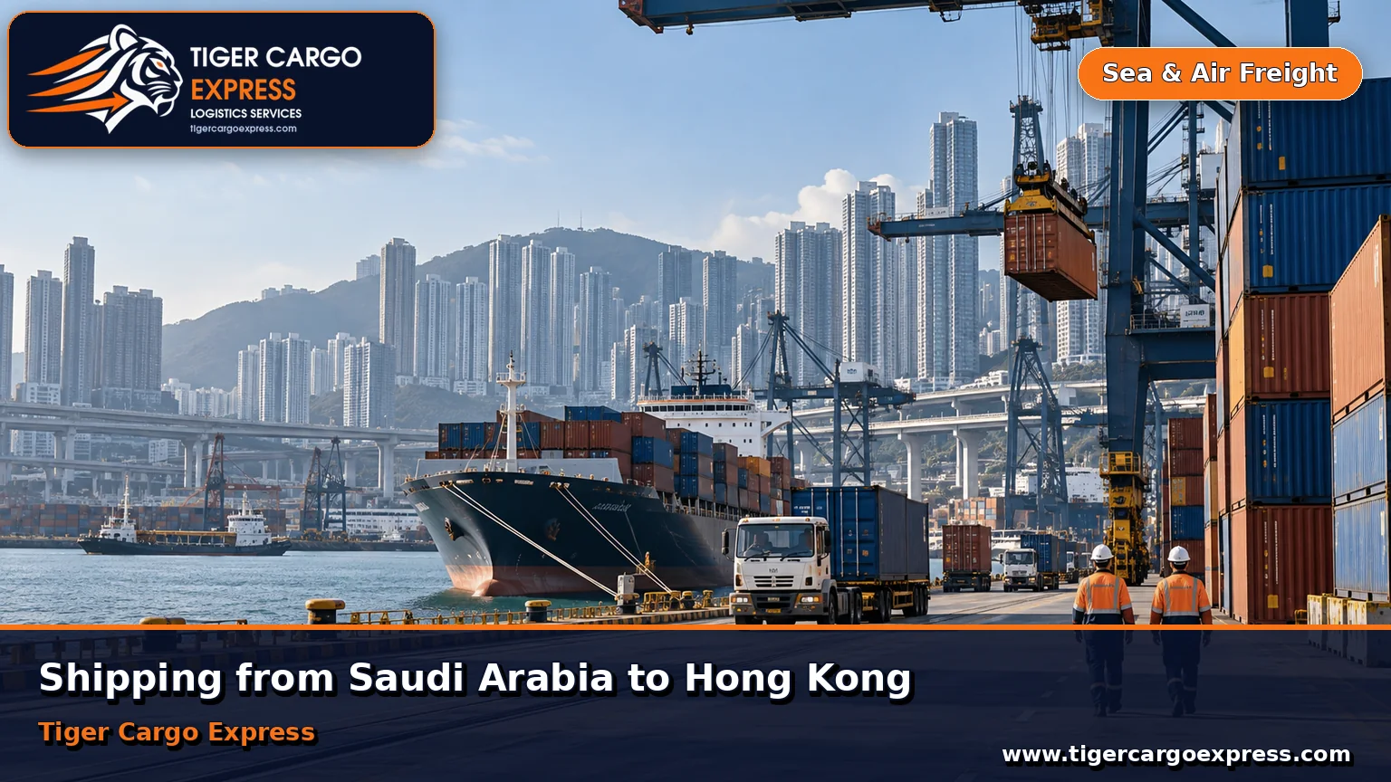 Sea freight from Saudi Arabia to the Kwai Tsing container terminals in Hong Kong