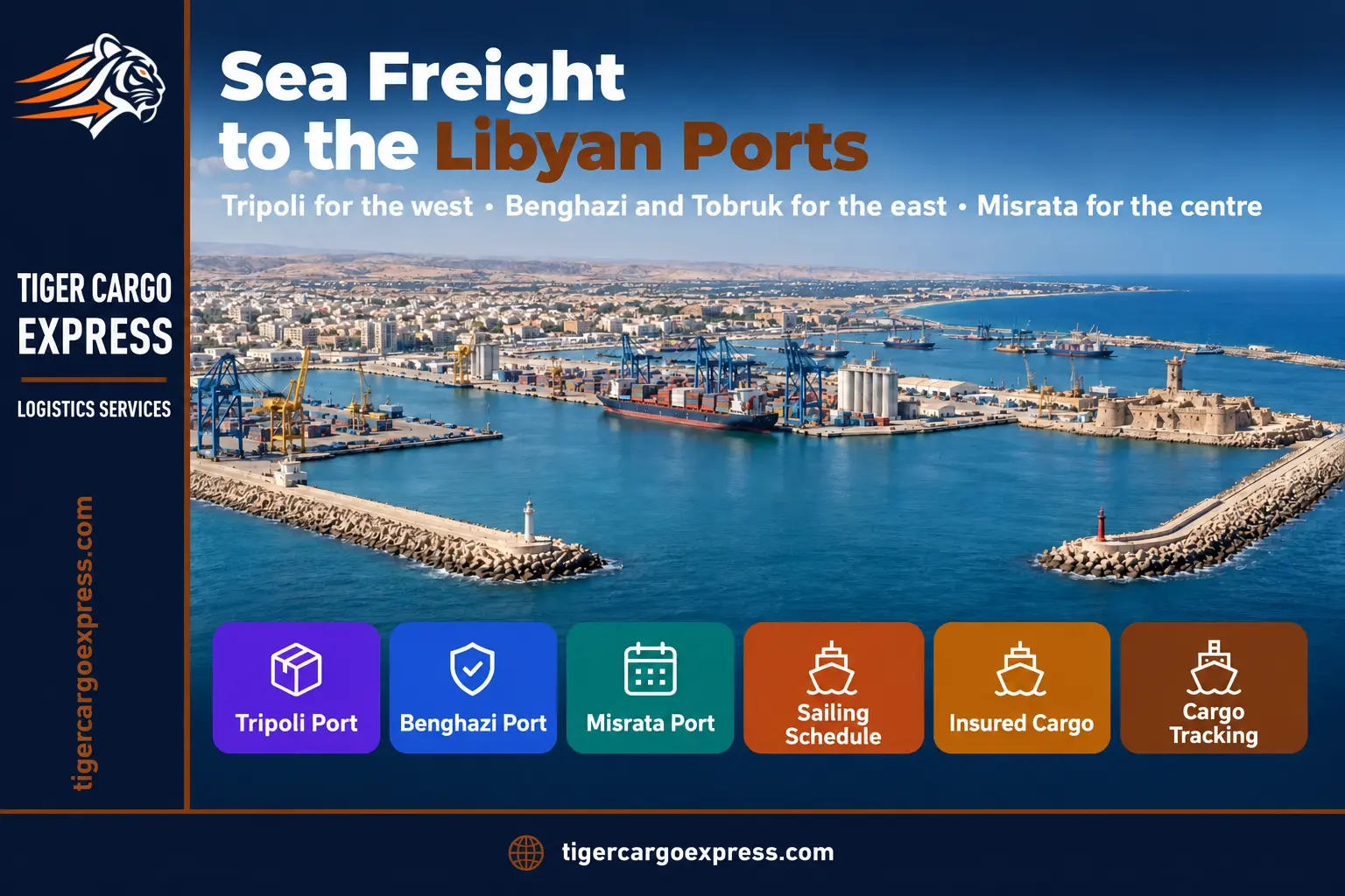 Sea freight from Saudi Arabia to Libya via the ports of Tripoli, Benghazi and Misrata