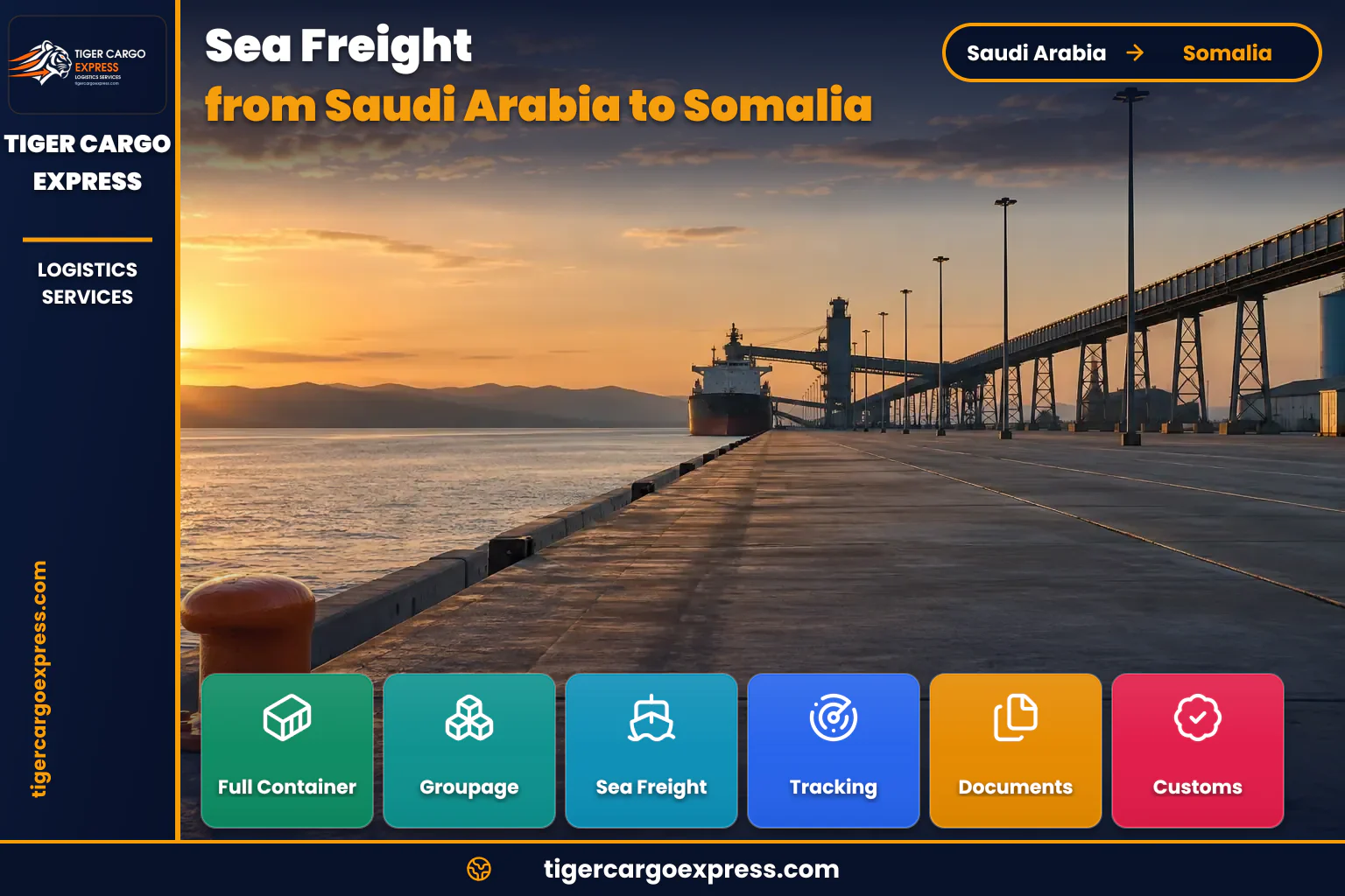 Sea freight from Saudi Arabia to Somali ports Mogadishu and Berbera