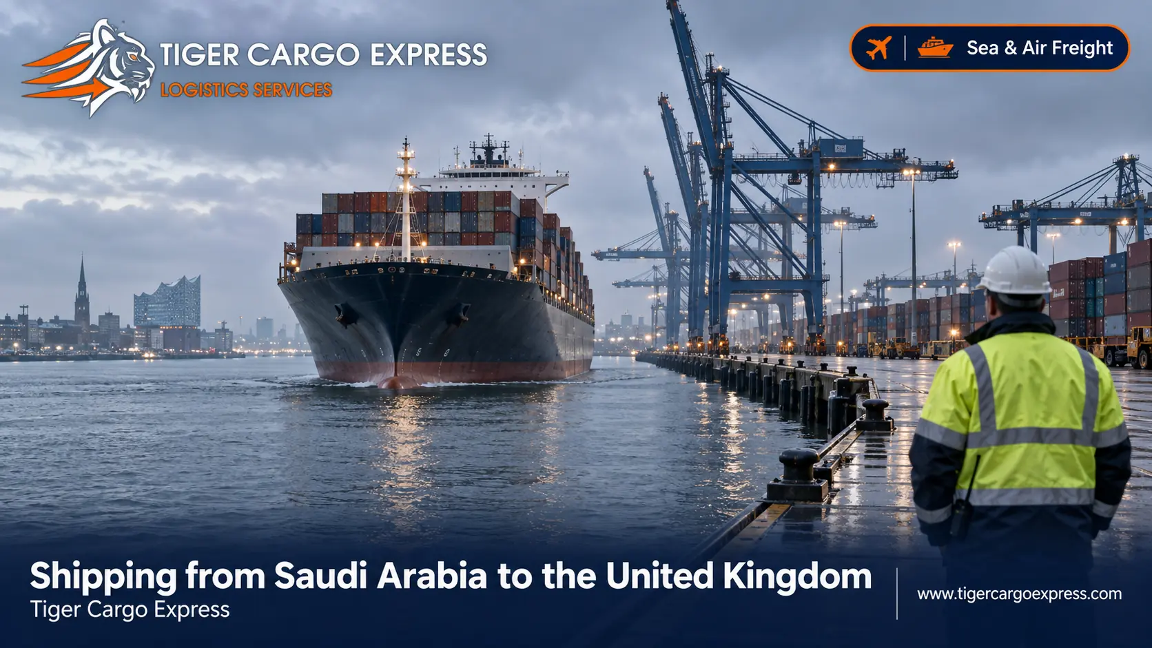 The sea route from Saudi Arabia to the UK via Suez, the Mediterranean and the Channel