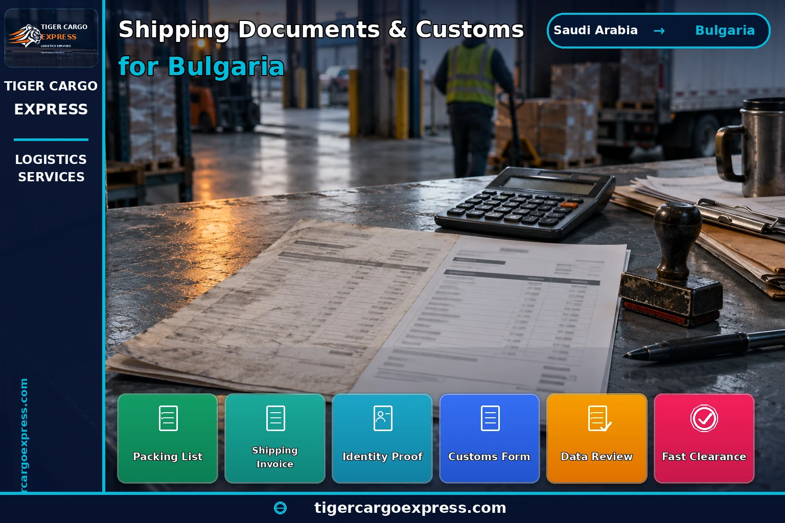 A shipping invoice for Bulgaria showing an old and a new price column side by side