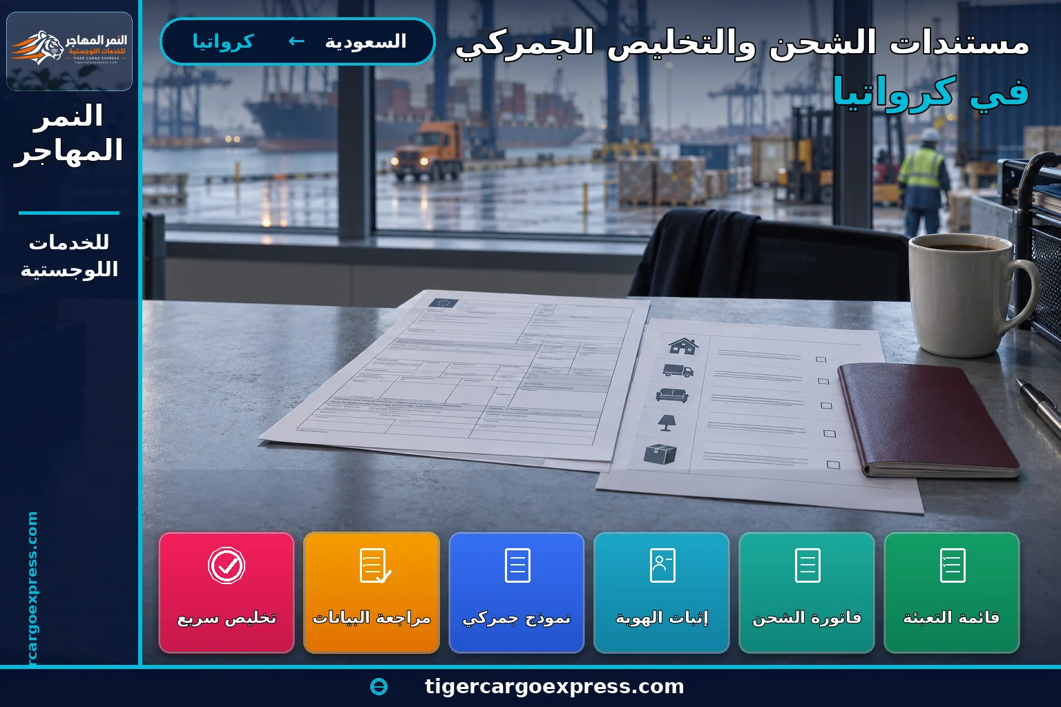 مستندات التخليص للشحن من السعودية إلى كرواتيا على مكتب جمركي