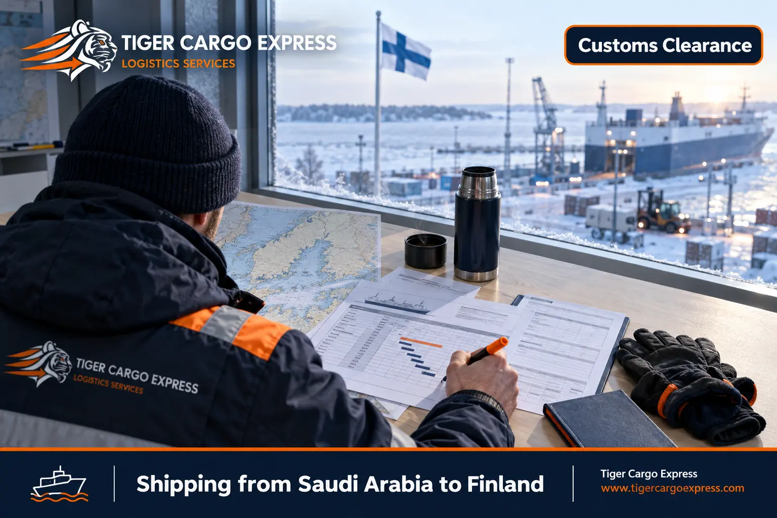 Documents required for shipping from Saudi Arabia to Finland and the winter assistance restriction schedule