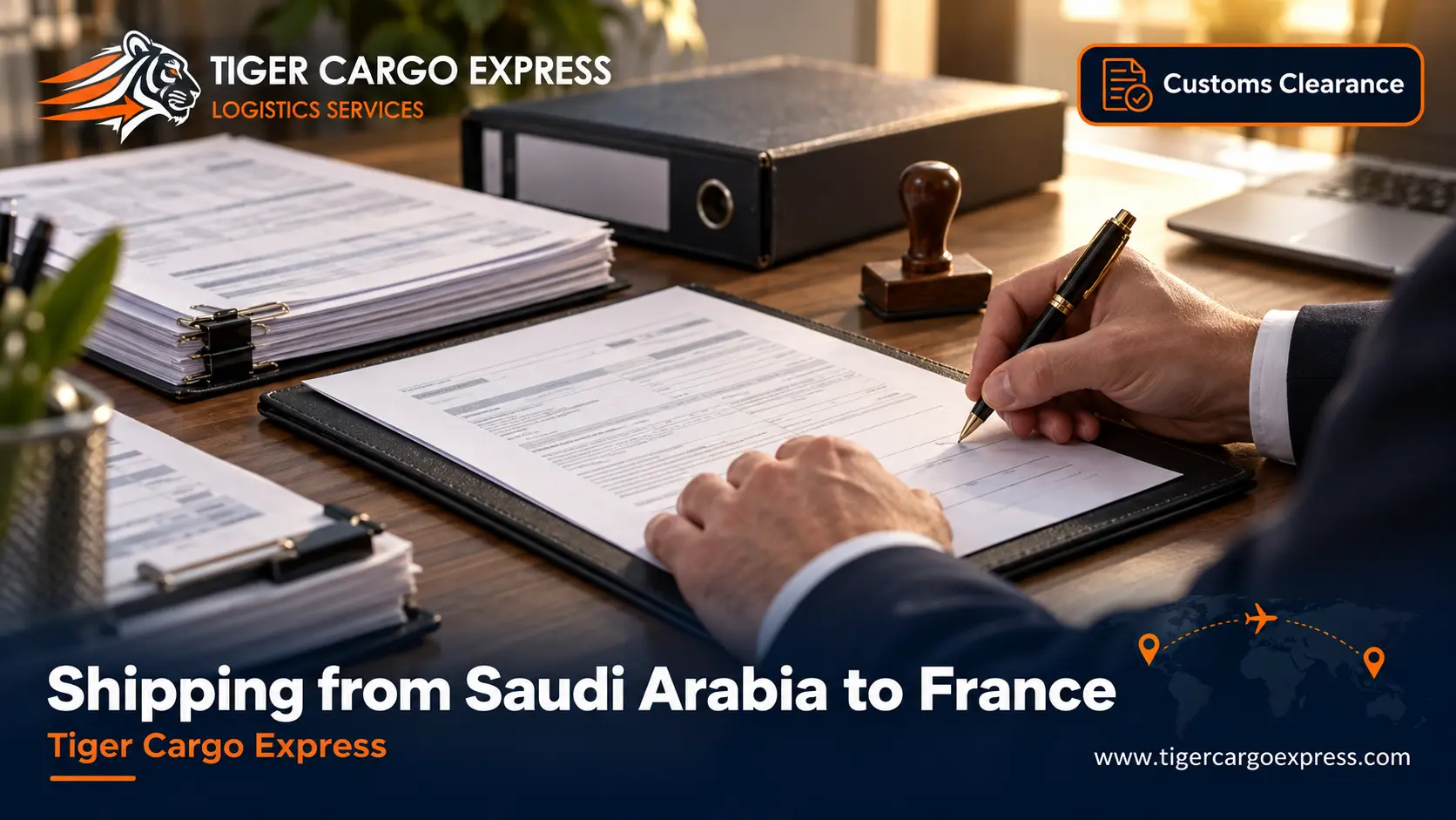 Documents required for shipping from Saudi Arabia to France and the signed inventory