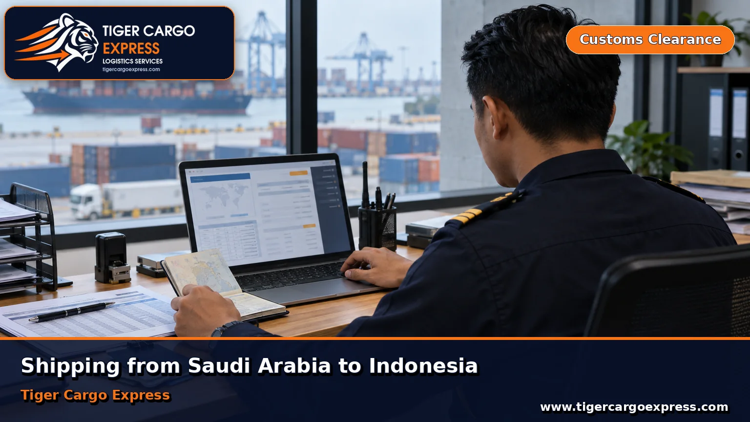 Electronic filing and proof of residence for shipping from Saudi Arabia to Indonesia