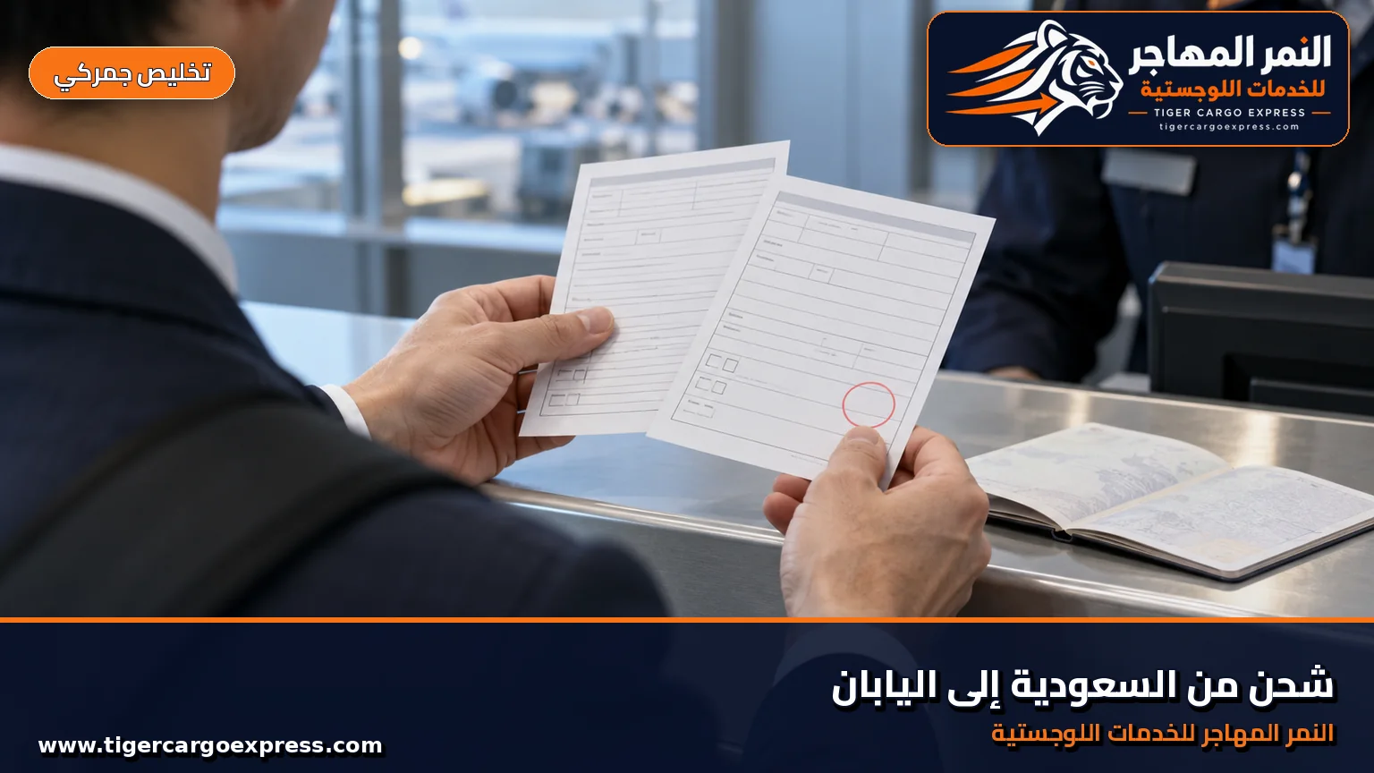 الإقرار الجمركي المختوم للأمتعة غير المصاحبة عند الدخول إلى اليابان