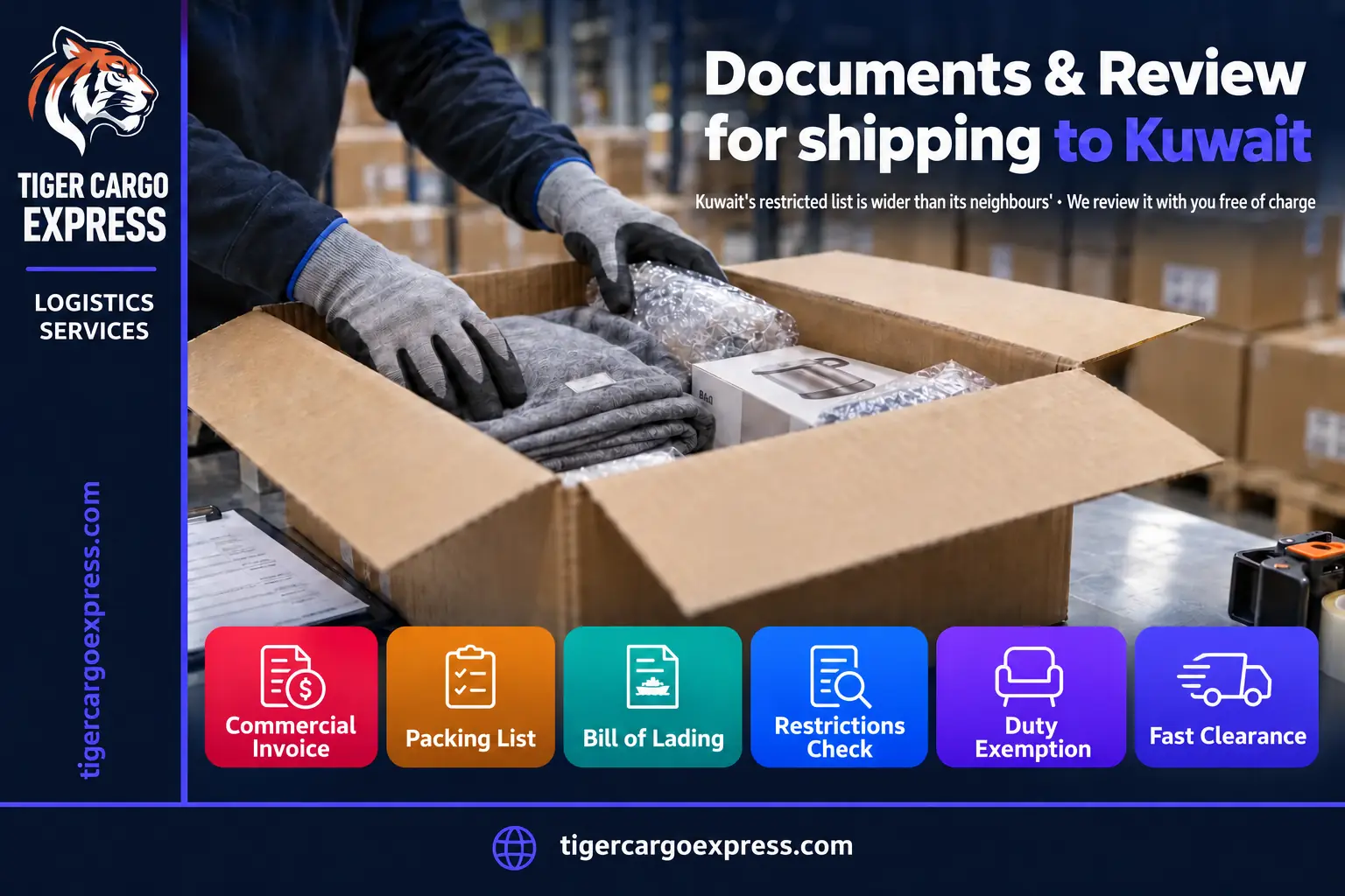 Documents required for shipping from Saudi Arabia to Kuwait and the restrictions review
