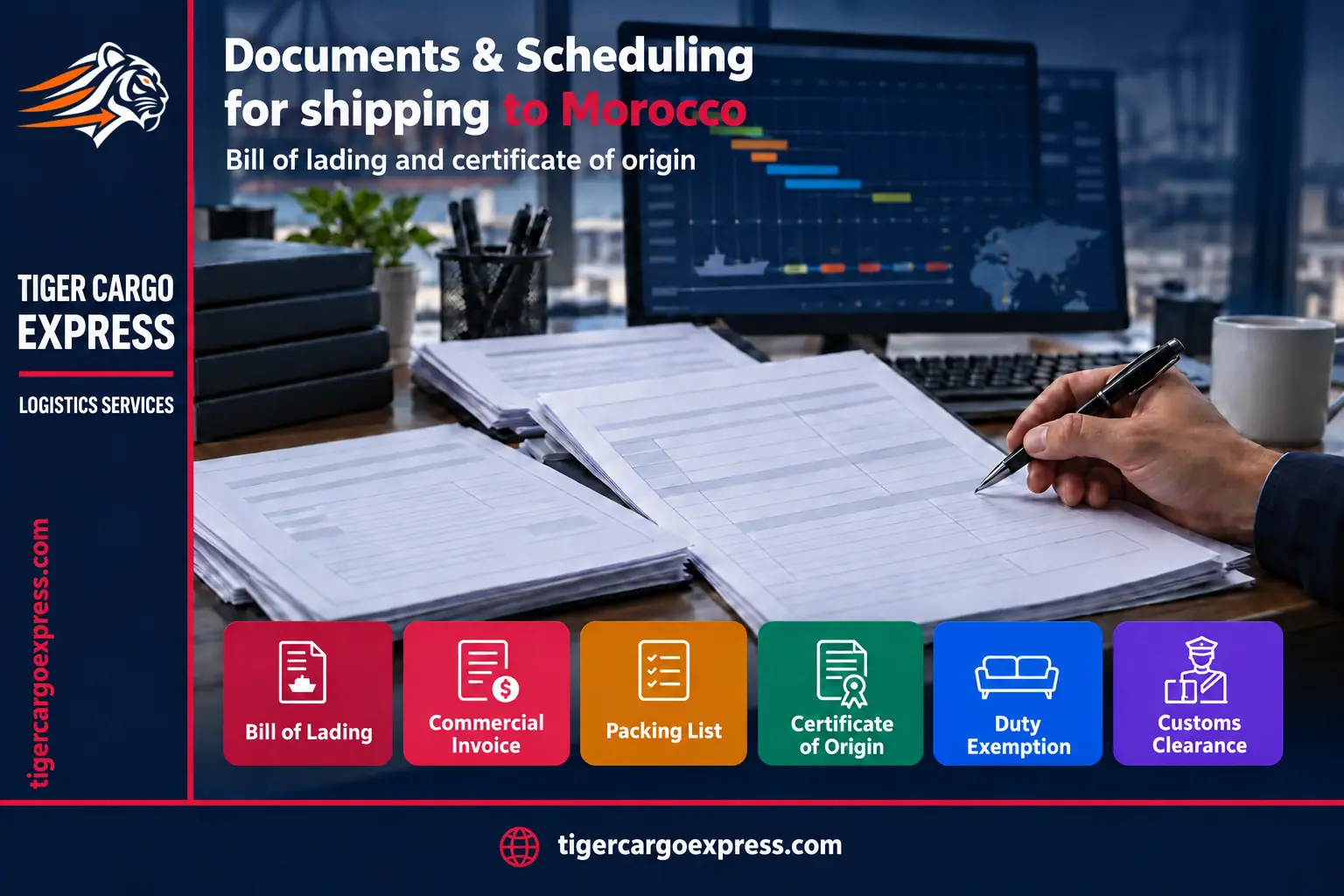 Documents required for shipping from Saudi Arabia to Morocco and sailing schedules