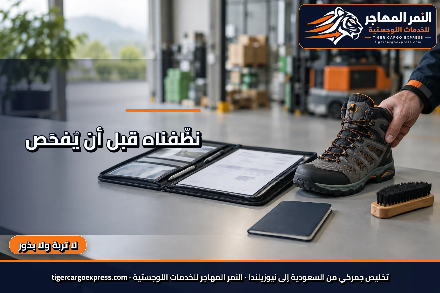 وثائق التخليص وحذاء نظيف تماماً للشحن من السعودية إلى نيوزيلندا