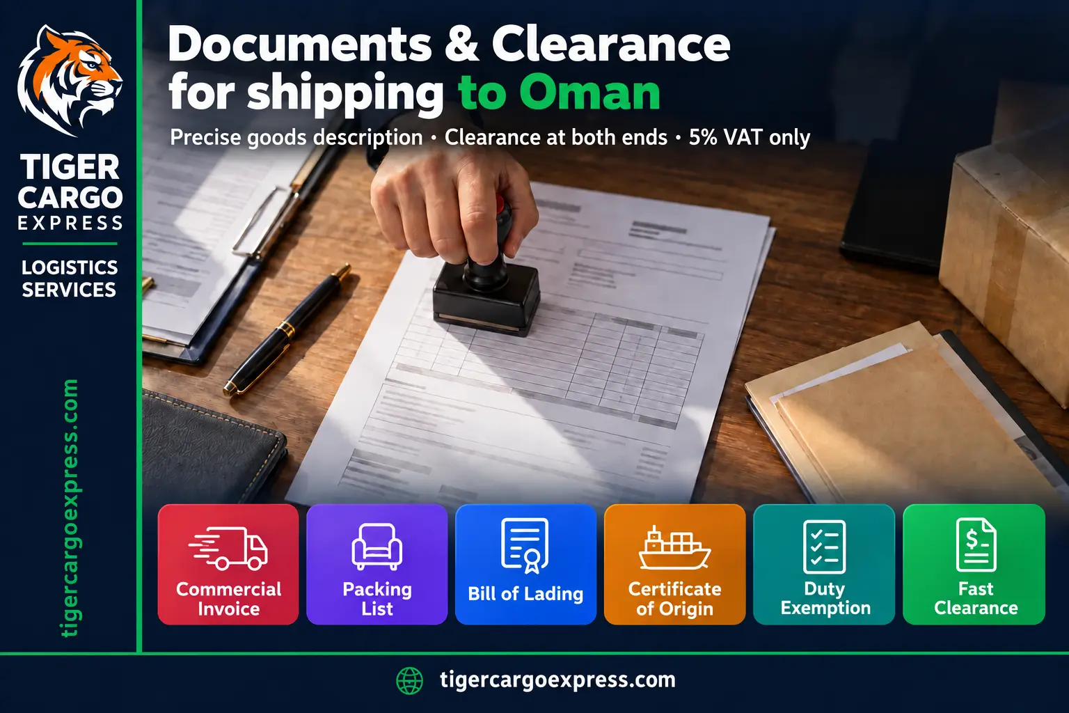 Documents required for shipping from Saudi Arabia to Oman and customs clearance