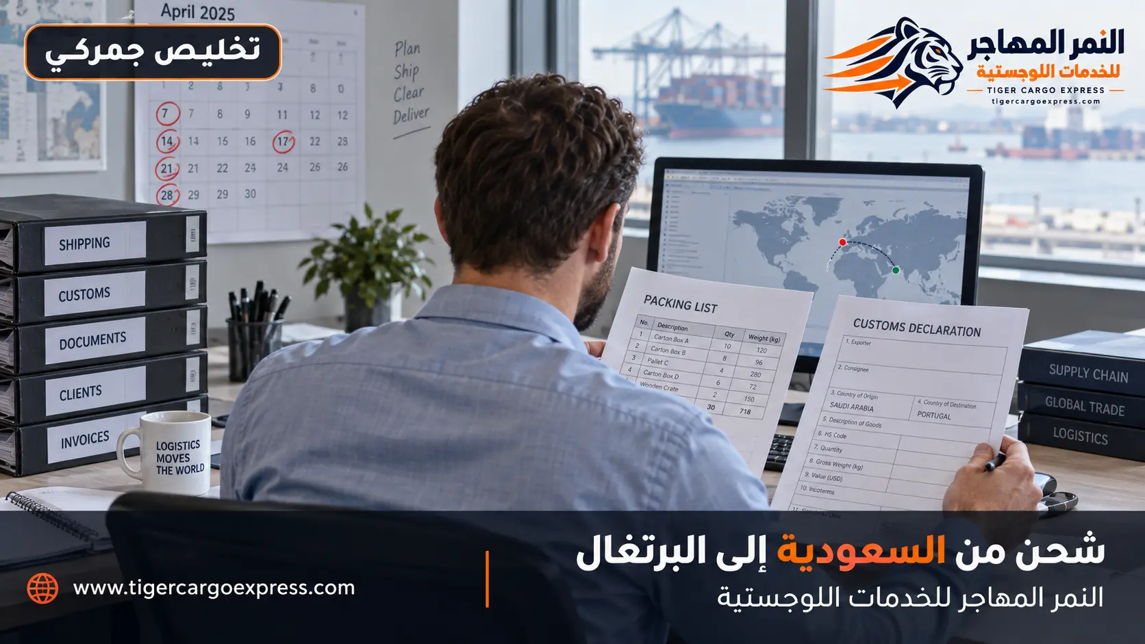 المستندات المطلوبة للشحن من السعودية إلى البرتغال ومتابعة النافذة الزمنية