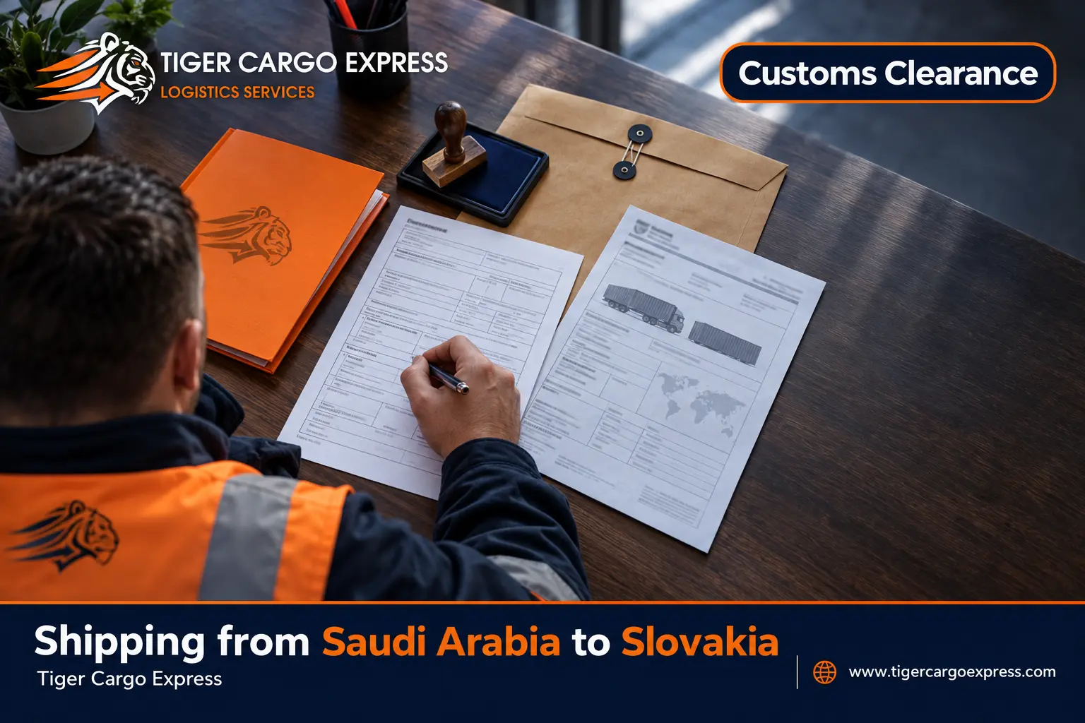 Documents required for shipping from Saudi Arabia to Slovakia and the sealed customs transit document