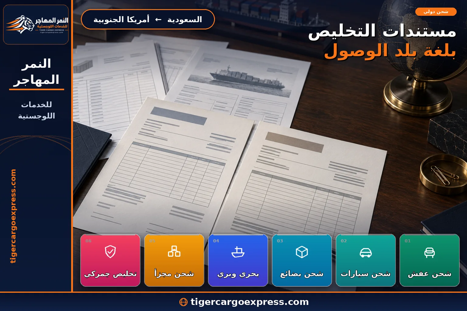 مستندات التخليص الجمركي للشحن من السعودية إلى دول أمريكا الجنوبية