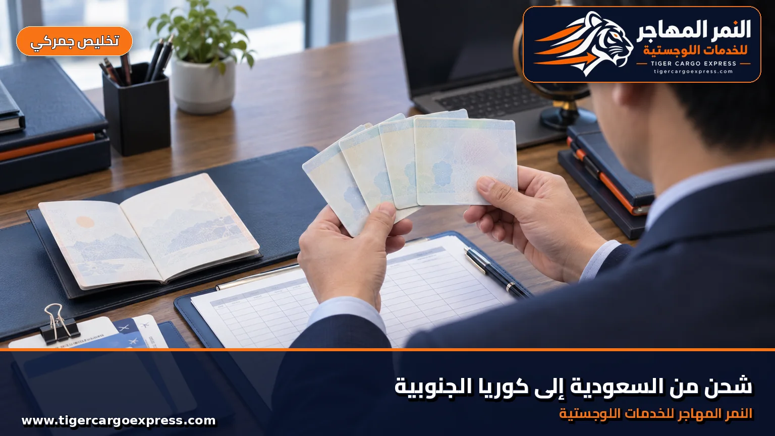 بطاقات إقامة لكل فرد من الأسرة ووثائق التخليص للشحن من السعودية إلى كوريا