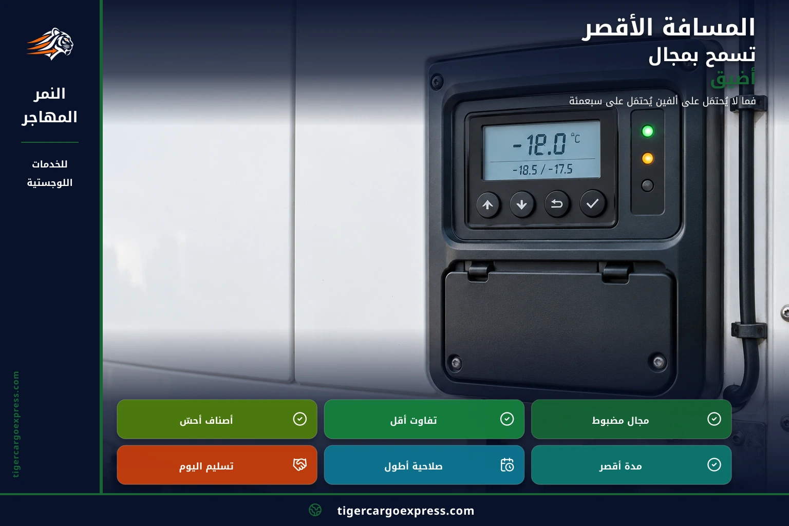 المسافة الأقصر تسمح بمجال حرارة أضيق