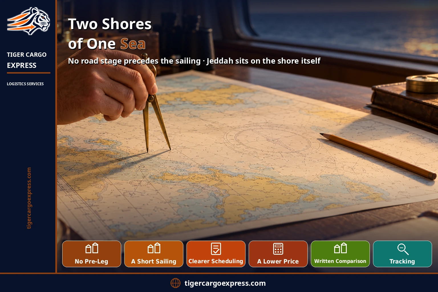 Two shores of one sea — the shortest sea lane on our network