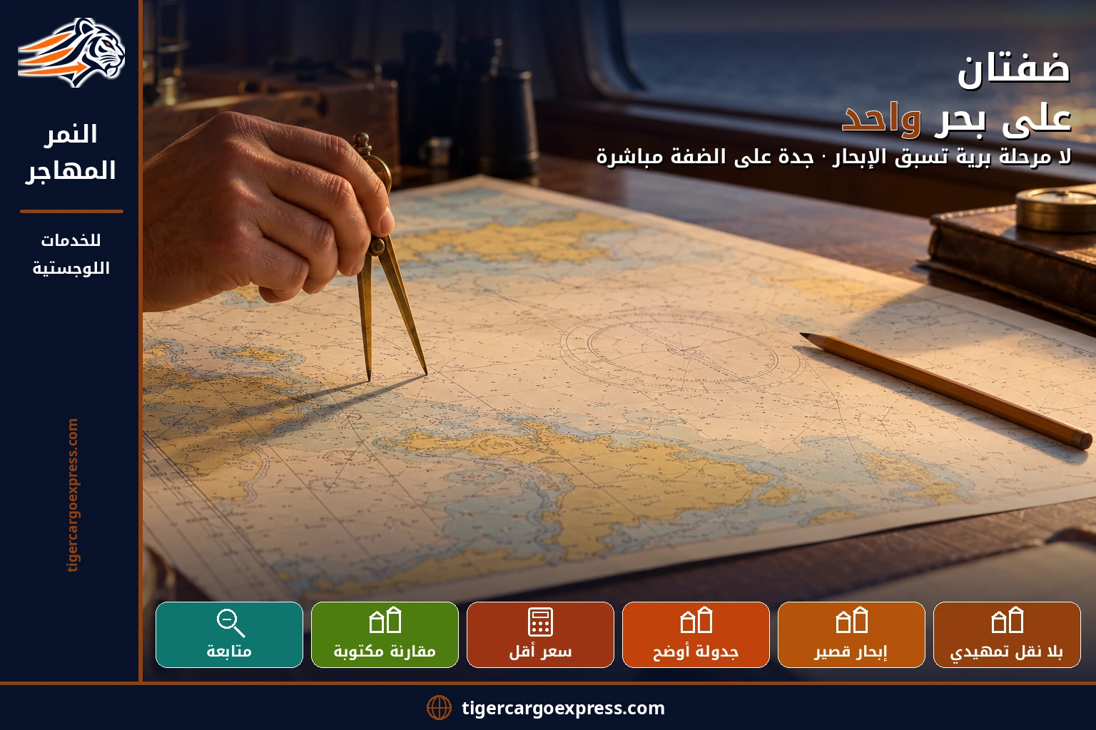 ضفتان على بحر واحد — أقصر خط بحري في شبكتنا