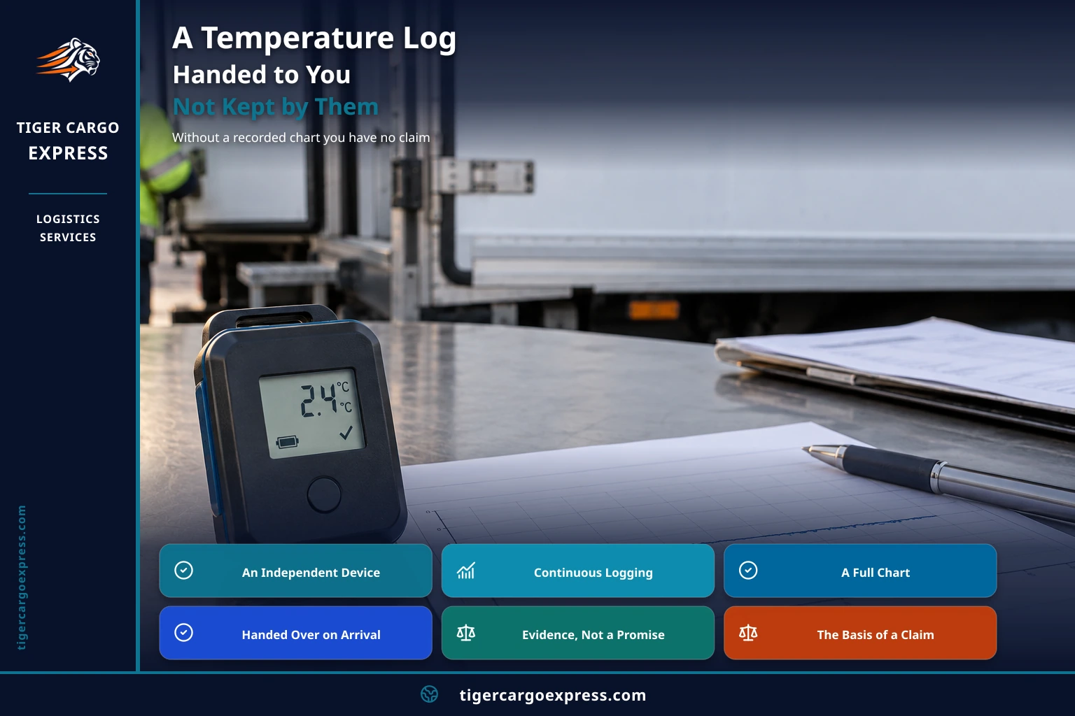 A temperature log handed to you, not kept by them