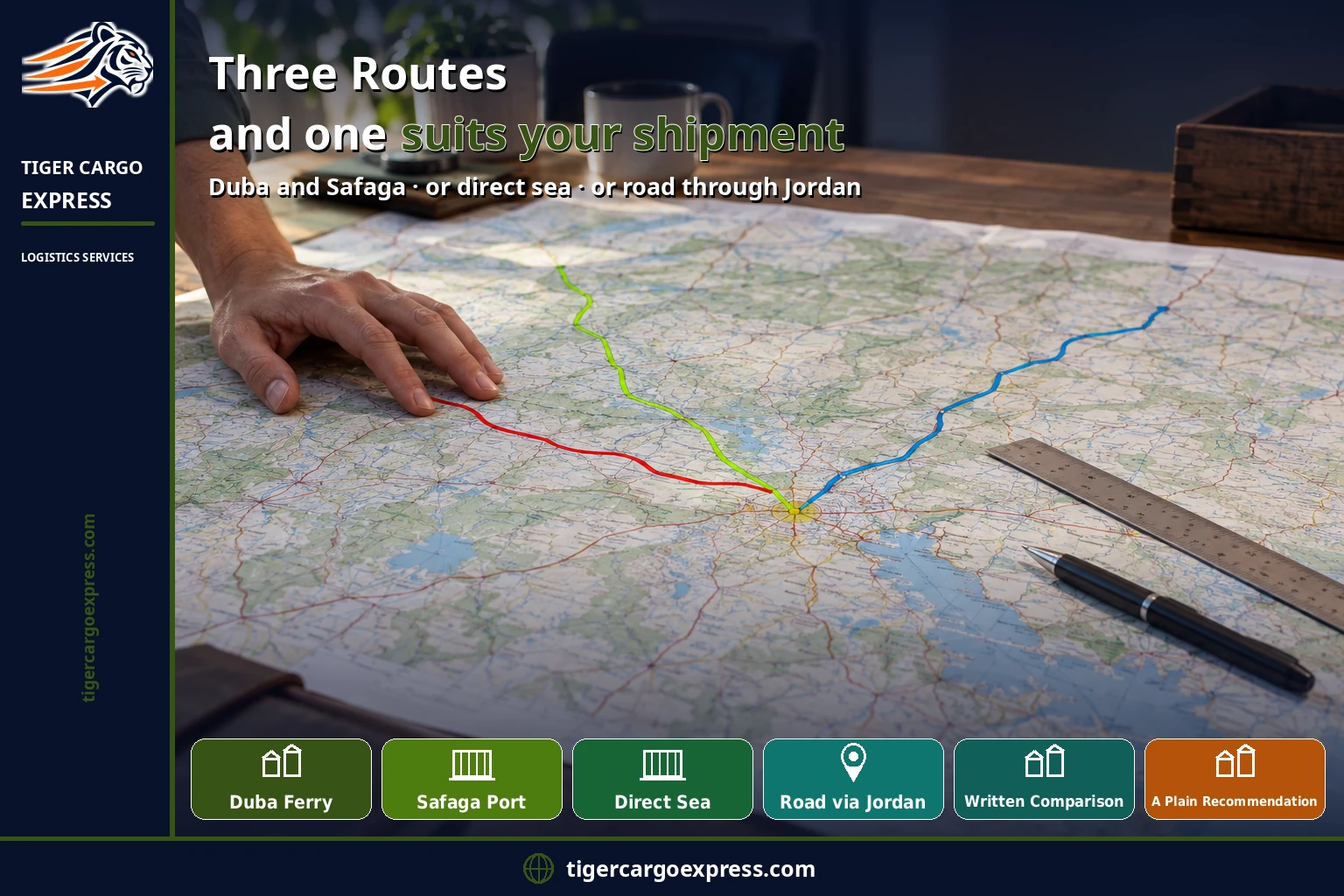 Three routes from Jeddah to Egypt — and one suits your shipment