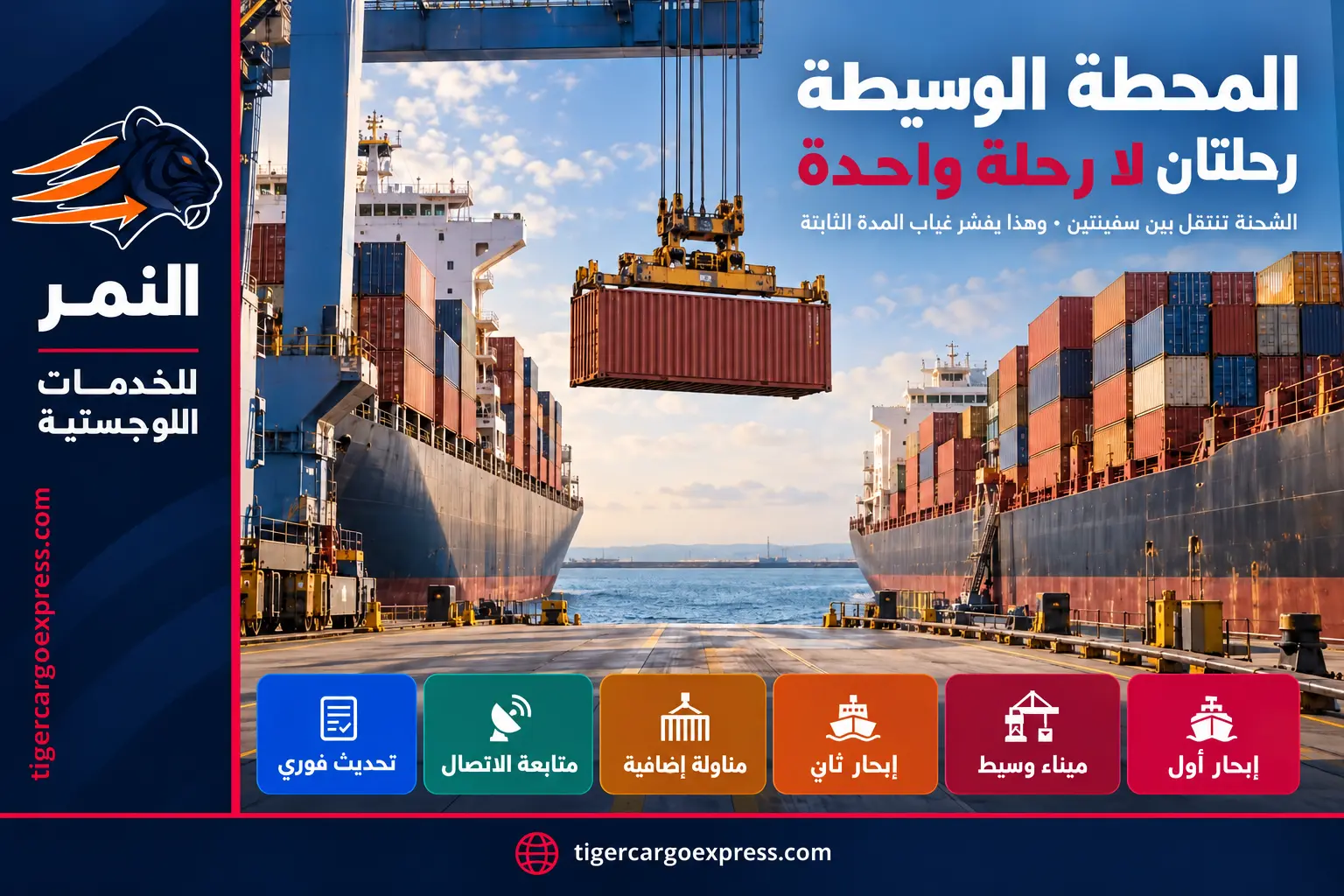 المحطة الوسيطة في الشحن البحري إلى المغرب — رحلتان لا رحلة واحدة